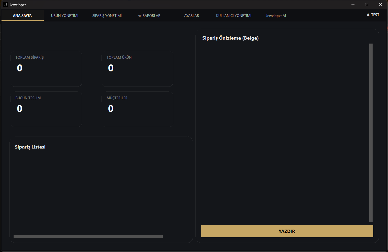 Jeweloper Dashboard